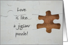 Love Is Like A Jigsaw Puzzle card