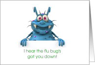 Get Well Card I Hear The Flu Bug’s Got You Down card