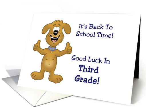 Back To School Card For Starting Third Grade card (1537850)