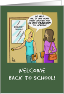 Back To School Card For Teacher With Humorous Teacher Cartoon card