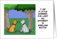 National Dog Day Card With Dog Losing Interest In Smelling Butts card