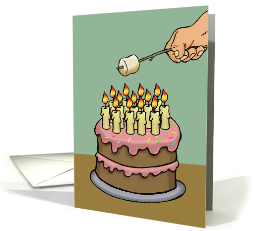 Birthday On August 30th National Toasted Marshmallow Day card