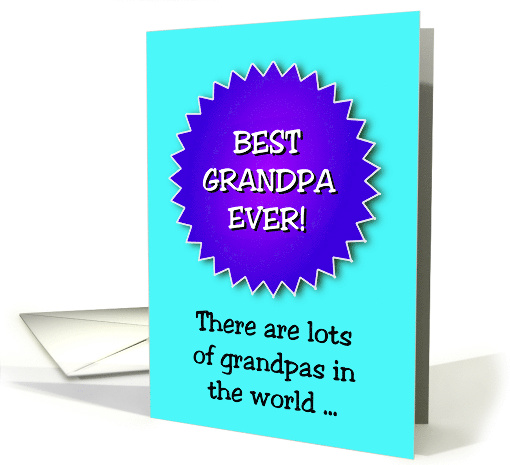 Birthday Card For Best Grandpa Ever With Badge card (1540218)