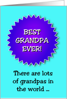Birthday Card For Best Grandpa Ever With Badge card