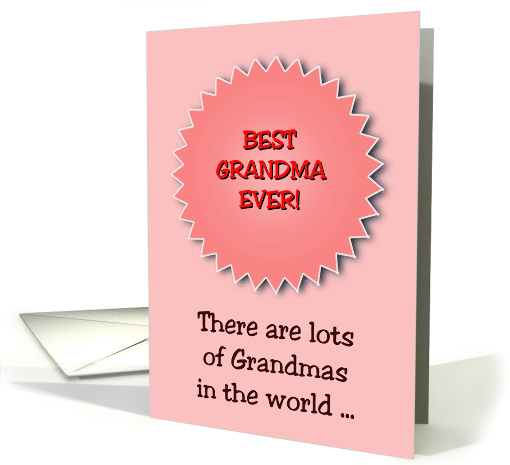 Birthday Card For Best Grandma Ever With Badge card (1540224)