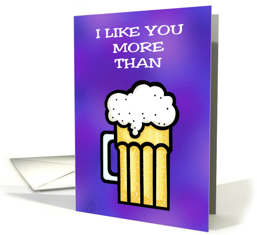 Friendship Day Card With Glass Of Beer With Head Of Foam card