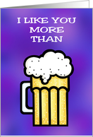 Friendship Day Card With Glass Of Beer With Head Of Foam card