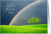 Find A Rainbow Day Card With Large Rainbow card