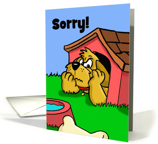 Apology/I'm Sorry Card With A Frustrated Cartoon Dog In A... (1541750)
