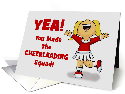 Congratulations Your Made The Cheerleading Squad With Cheerleader card
