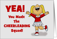 Congratulations Your Made The Cheerleading Squad With Cheerleader card