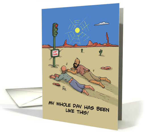 Blank Note Card With Two desert Crawlers Stopped At A Signal card