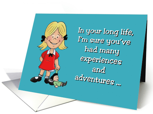 Birthday Card With Cartoon little Girl You've Had many... (1543460)