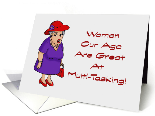 Birthday Card With Lady Wearing A Red Hat Women Our Age card (1544098)