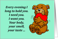 Wine Lovers Card Every Morning I Long To Hold You card