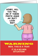 Anniversary Card Warning This Is A No-Win Situation card