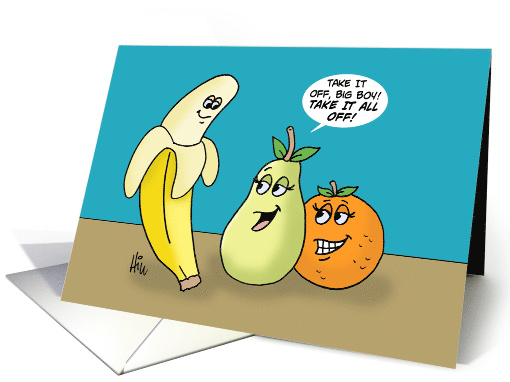 Adult/Sexy Blank Note Card Take It Off, Big Boy, Take It All Off card