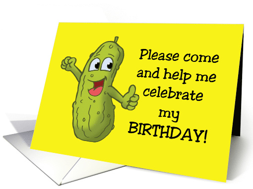 Birthday Card With Cartoon Pickle It Will Ba A Big Dill card (1547300)
