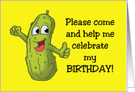 Birthday Card With Cartoon Pickle It Will Ba A Big Dill card