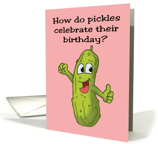 Granddaughter Birthday Card With Cartoon How Do Pickles Celebrate card