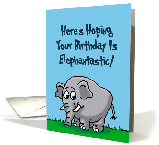 Cute Birthday Card With A Cartoon Elephant Birthday Is... (1547848)