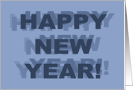 New Year’s Card With Happy New Year! In Blurry Lettering card