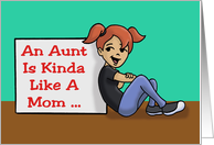 Birthday Card For An Aunt An Aunt Is Kinda Like A Mom card