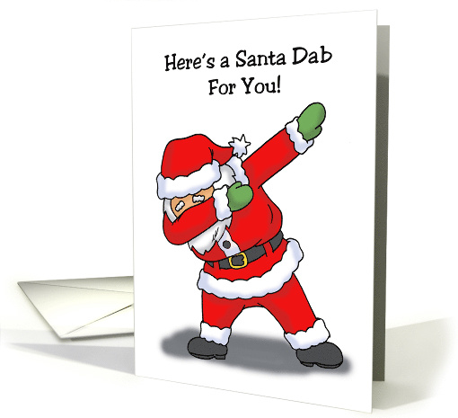 Christmas Card With Santa In A Dabbing Dance Pose card (1548530)
