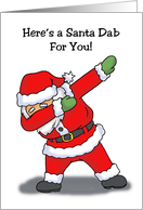 Christmas Card With Santa In A Dabbing Dance Pose card