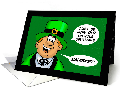 Adult Birthday Card On St. Patrick's Day Malarkey card (1549094)