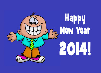 Funny Belated New Year's Card With Happy New Year 2014!