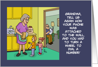Grandparents Day Card For Grandma Asking To Hear About Phone card