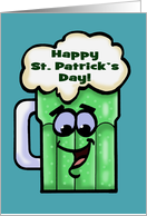 St. Patrick’s Day Card With Cartoon Mug Of Green Beer card