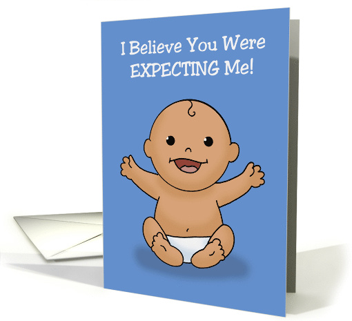 Congratulations Card For Having A New Baby Boy With Brown Baby card