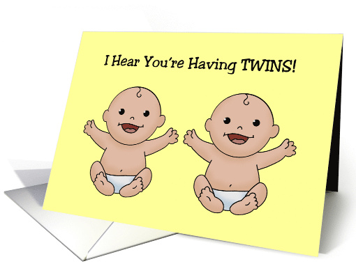 Congratulations Card For Someone Having New Twin Babies card (1552048)
