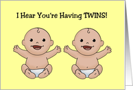 Congratulations Card For Someone Having New Twin Babies card