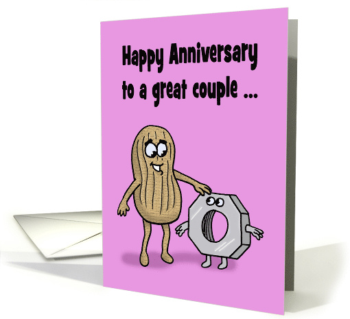 Anniversary Card For Couple With Peanut And Nut To Great Couple card
