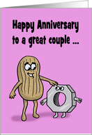 Anniversary Card For Couple With Peanut And Nut To Great Couple card