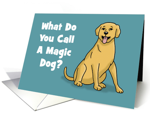 Funny Birthday Card What Do You Call A Magic Dog card (1552506)