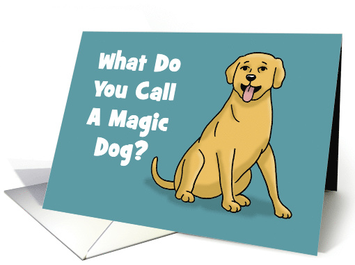 Funny Hi, Hello Card What Do You Call A Magic Dog card (1552508)