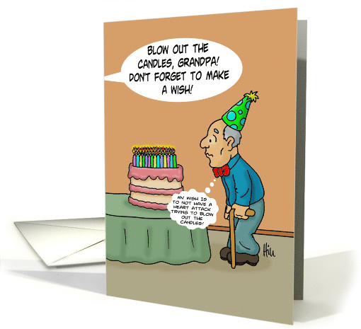 Humorous Birthday Card For Grandpa Blow Out The Candles card (1552530)