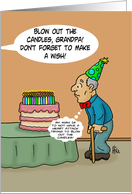 Humorous Birthday Card For Grandpa Blow Out The Candles card