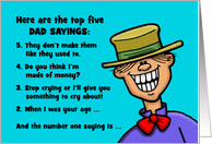 Funny Father’s Day Card For Dad Dad’s Favorite Sayings card