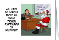 Humorous Tax Day Card With Santa Being Audited By IRS card