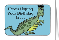 Juvenile Birthday Card With Dinosaur Hope Your Birthday Is Dinomite! card