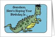 Grandson’s Birthday Card Dinosaur Hope Your Birthday Is Dinomite! card