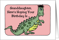 Granddaughter’s Birthday Card Dinosaur Hope Your Birthday Is Dinomite! card