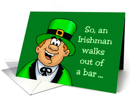 St. Patrick's Day With Irish Man Telling A Joke card (1554666)