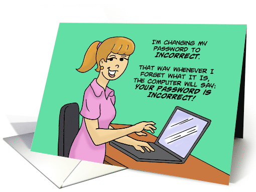 National Password Day Card With A Joke About Changing Passwords card