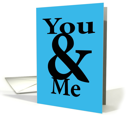 Spouse's Day Card With Large You & Me Letters card (1555236)